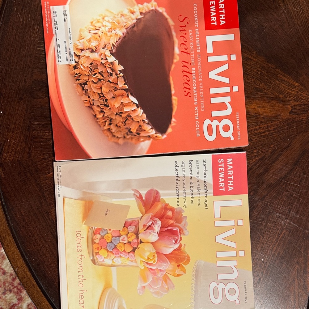 Martha Stewart Living Cookbooks - Red and Cream Covers